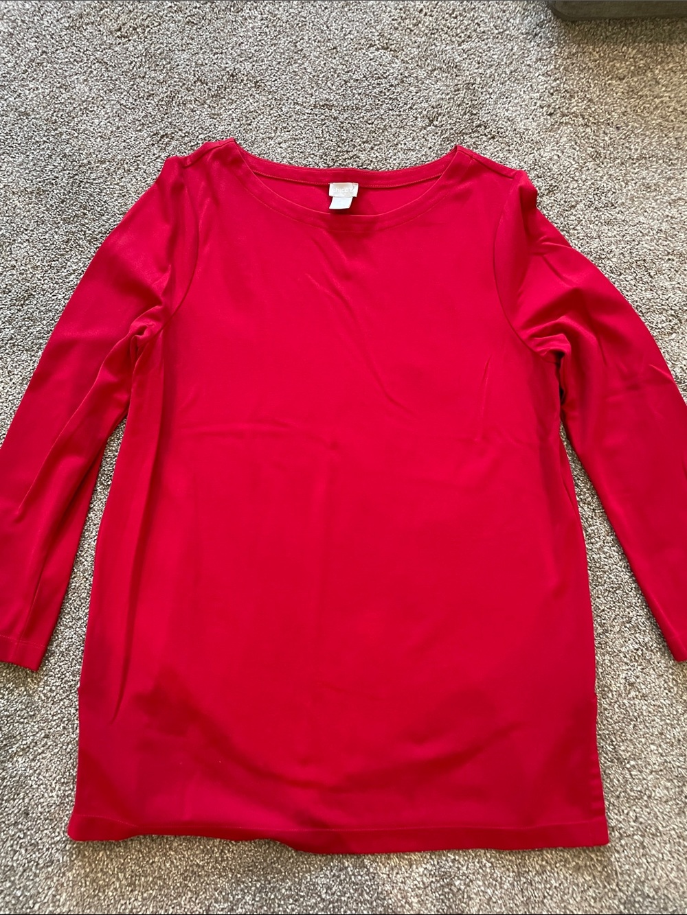 Chico's Red Crew Neck Top